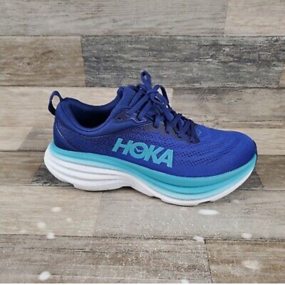 HOKA Blue and Teal Running Shoes